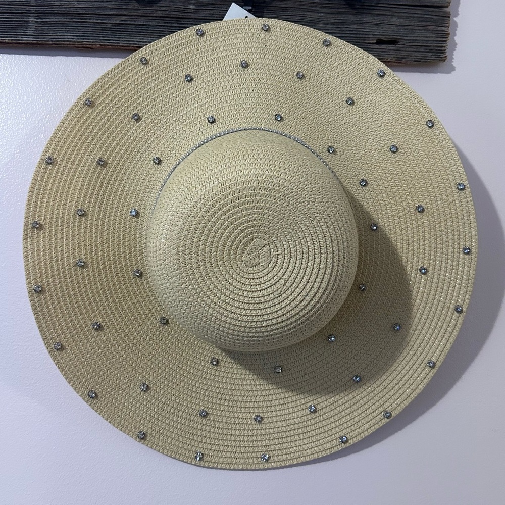 Tan rhinestone hat